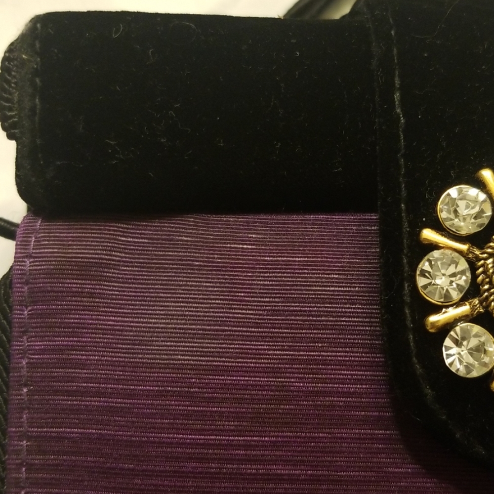 HENRI  BENDEL PURPLE JEWELED SHOULDER BAG - Picture 6 of 7